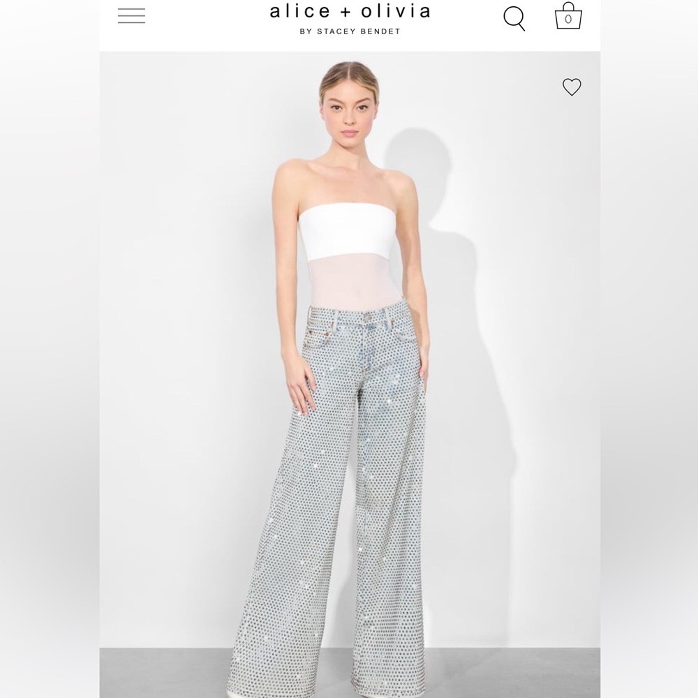 Alice and Olivia Trish Embellished Jean